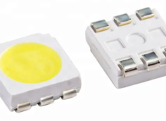 Diode électroluminescente LED vue de face et vue de dos