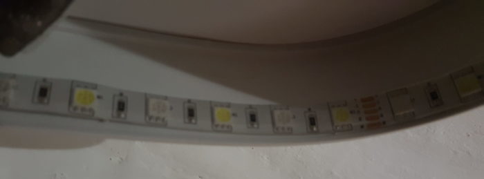 How to install the LED strip on the ledge for curtains