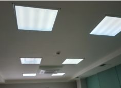 LED panels in plasterboard ceilings