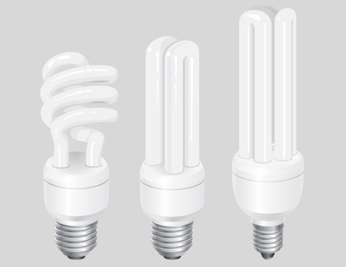 Fluorescent light bulbs.