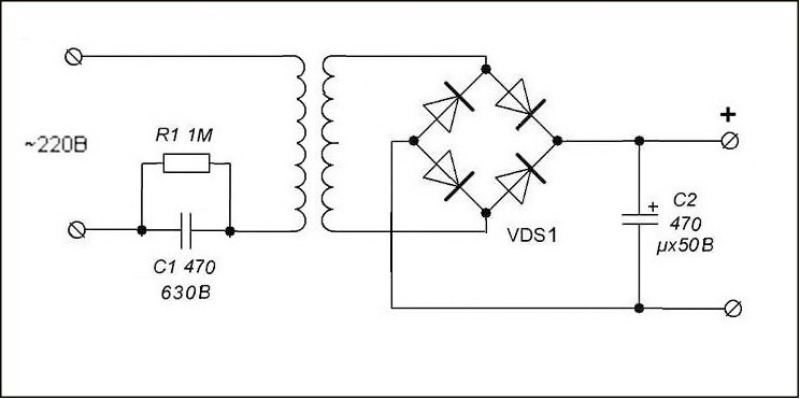 Diagram of a power supply 