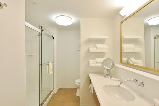 LED can be installed in the bathroom