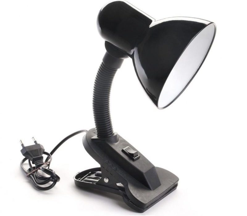 Clip-on lamp.