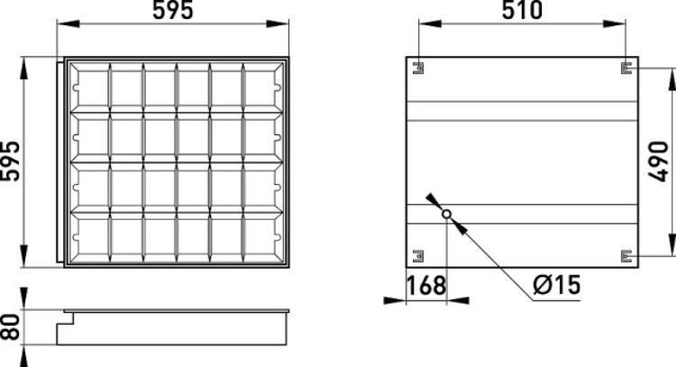 光栅 LED 灯具