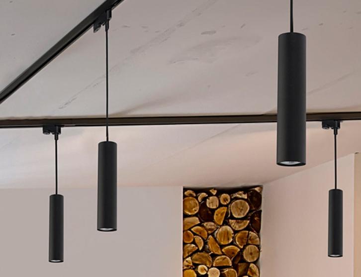 In track designs use and use pendant lights.