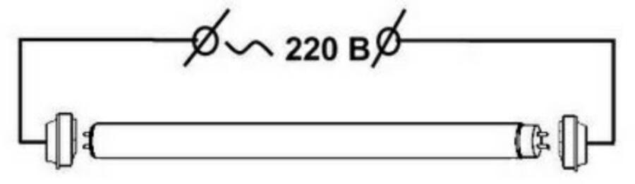 How to connect a LED lamp instead of fluorescent