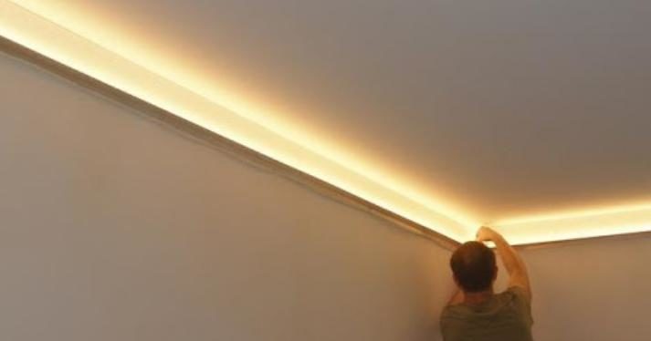 How to install LED strip on the ceiling