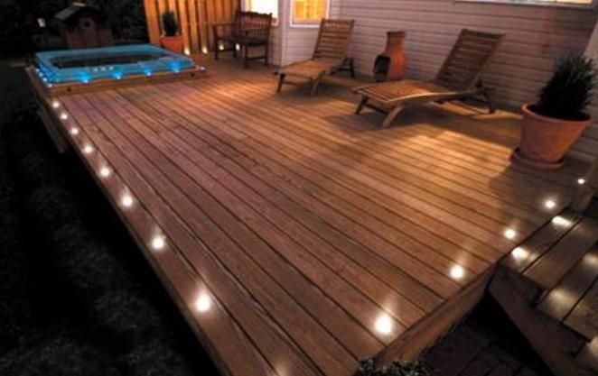 Installing lighting in a backyard