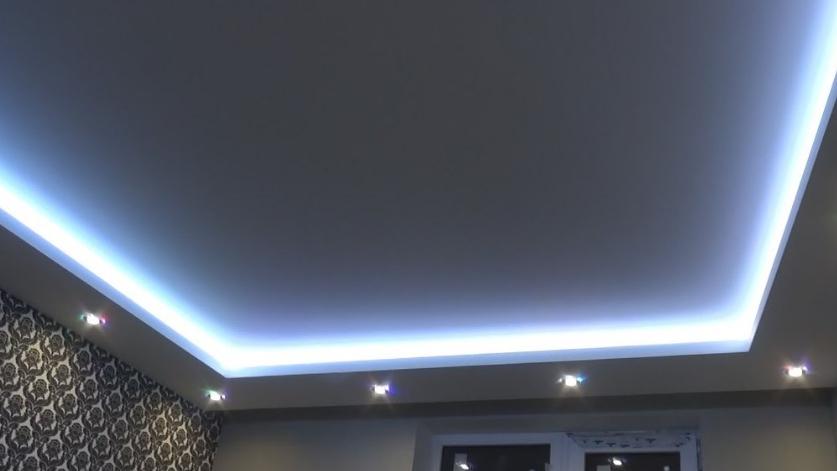 How to make a ceiling with lighting with their own hands