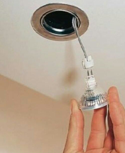 Features of light fixture bulb replacement in suspended ceiling