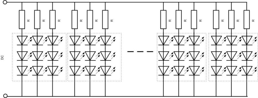 Diagram of an LED strip.