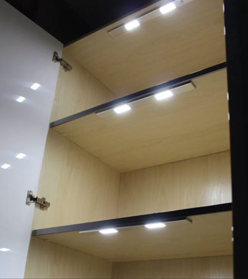 How to make cabinet lighting when the door opens