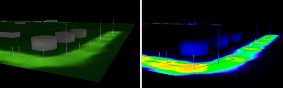 L'intensité du flux lumineux dépend des lampes utilisées.