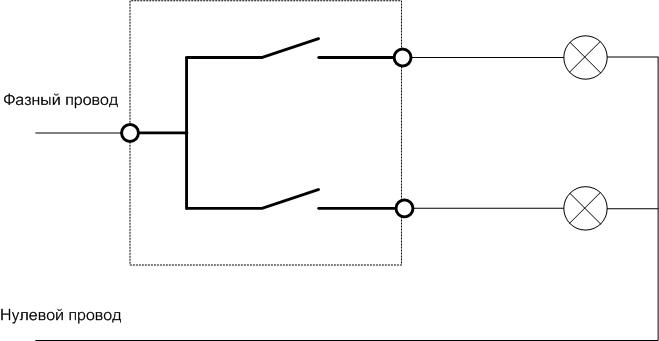 Circuit of double light switch