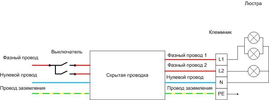 Four conductors circuit