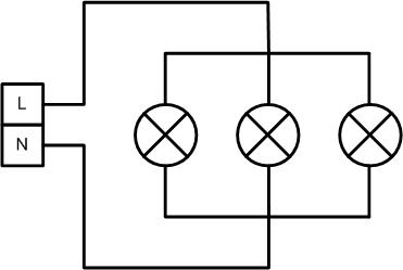 Le circuit original du lustre.