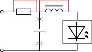 Final wiring diagram of LED instead of DRL.