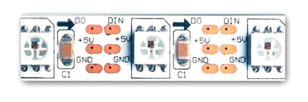 Features connect and manage the address of the LED strip