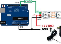 Wiring diagram WS2812B.