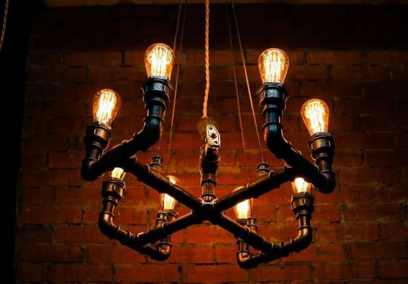 Homemade loft-style light fixture - detailed instructions for making