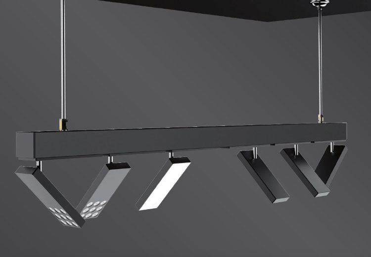 Track lighting system for interiors