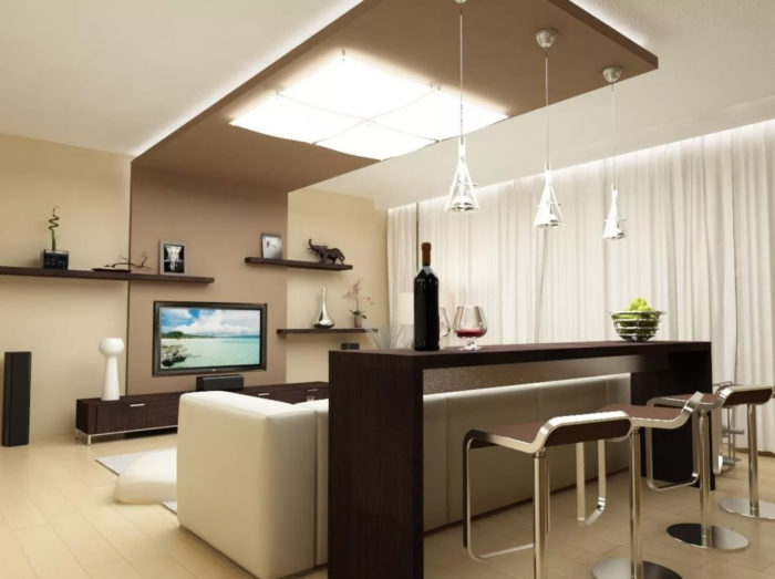 Modern style kitchen living room lighting