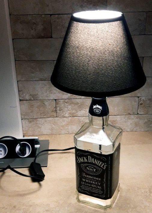 7 ideas for making lamps from bottles