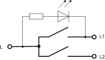 Illuminated twin switch