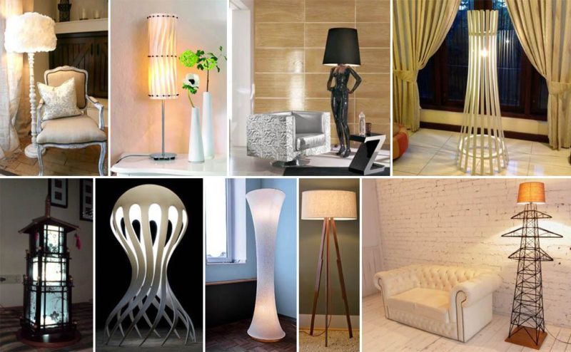 How to make a floor lamp with their own hands