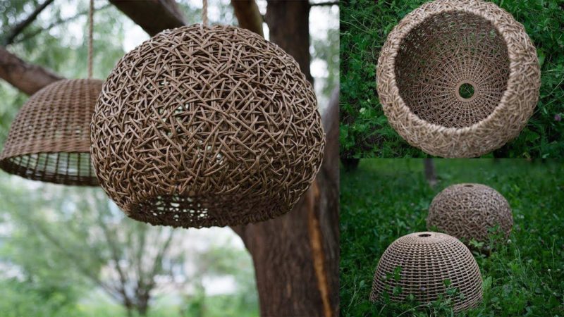 Wicker lamps from wicker vine.