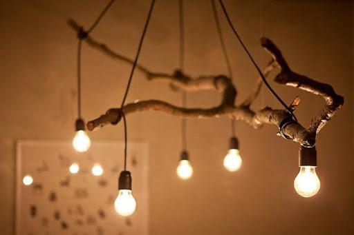 Beautiful makeshift lamps from improvised materials