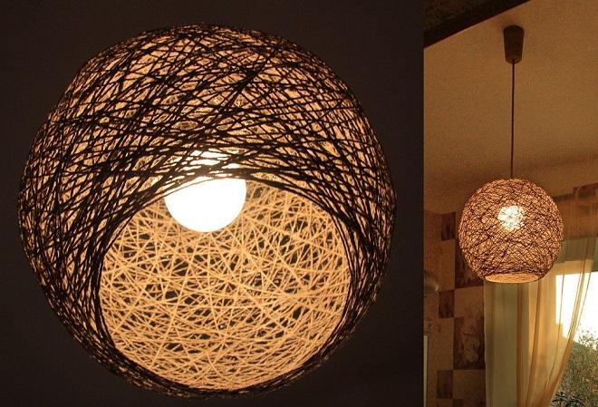 Step by step instructions on how to make a lampshade with his hands