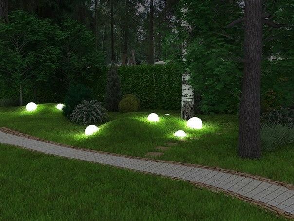 The use of lighting in landscape design