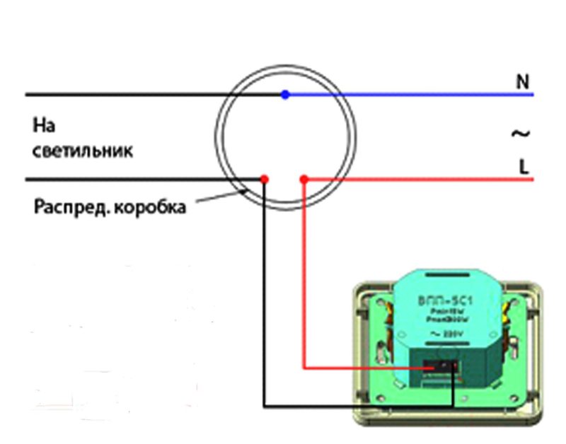 Diagrams of connection of dimmers with and instead of the switch