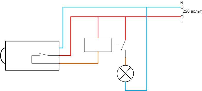 Wiring diagram of an illuminance sensor