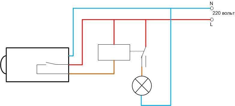 Wiring diagram of an illuminance sensor