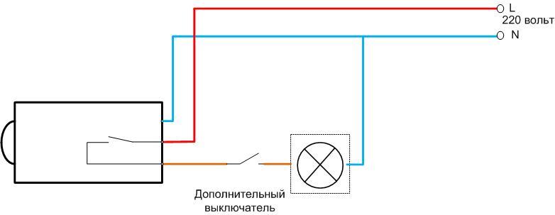 Wiring diagram of an illuminance sensor