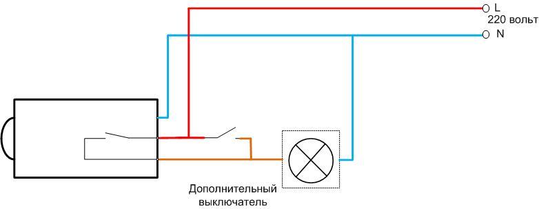 Wiring diagram of an illuminance sensor