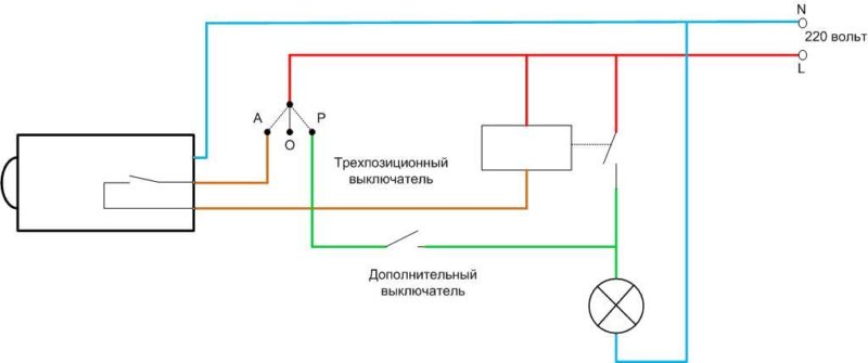 Wiring diagram of an illuminance sensor