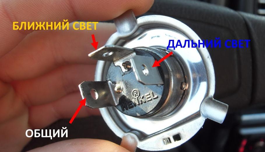 LED Headlight Connection and Installation of LED lamps in headlights H4