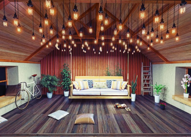 Lighting in the wooden house: tips and tricks