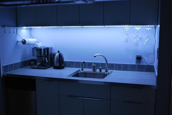 Kitchen work area illumination options