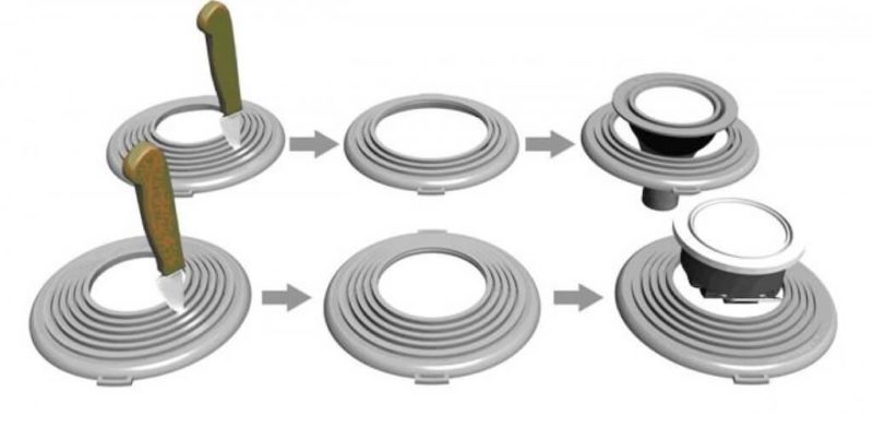 Moulure de lustre dans les plafonds tendus