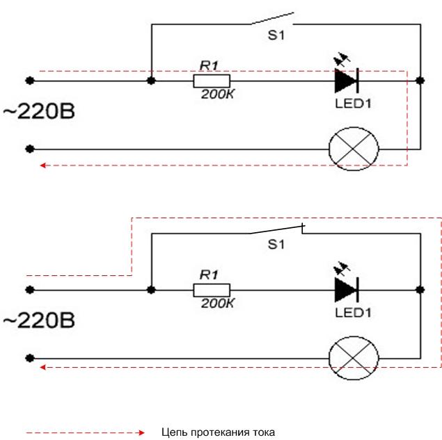 How to connect a light indicator switch