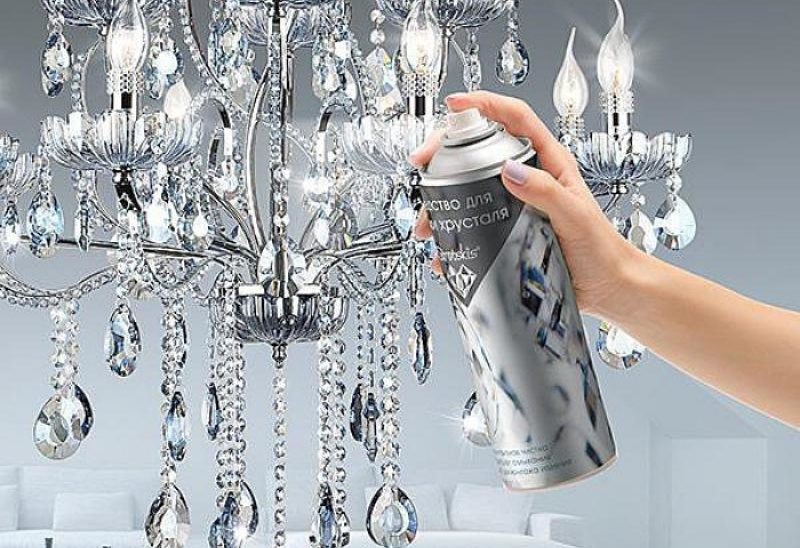 With what and how to wash a crystal chandelier