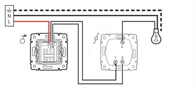 Design and wiring diagram of the passage dimmer